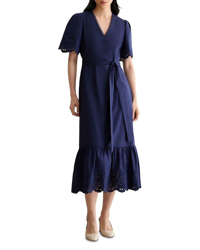 ホッブスロンドン レディース トップス ワンピース HOBBS LONDON Meghan Tie Waist Dress True Navy ネイビー