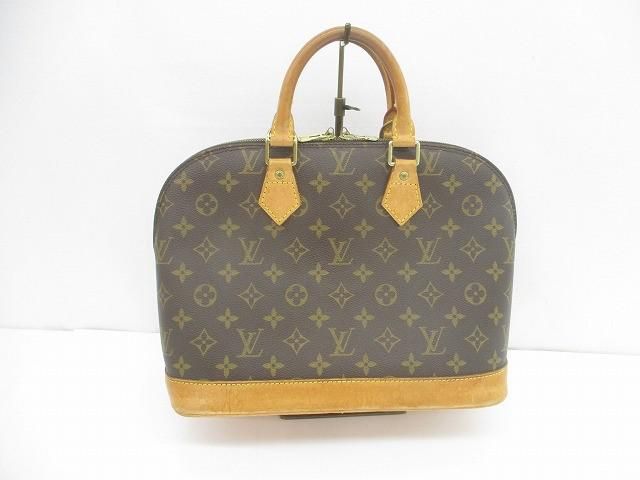 良品 ルイヴィトン LOUIS VUITTON アルマ モノグラム ハンドバッグ 南京錠付き レディース