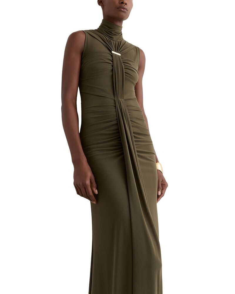 レイス レディース トップス ワンピース REISS Colette Dress Khaki Green グリーン