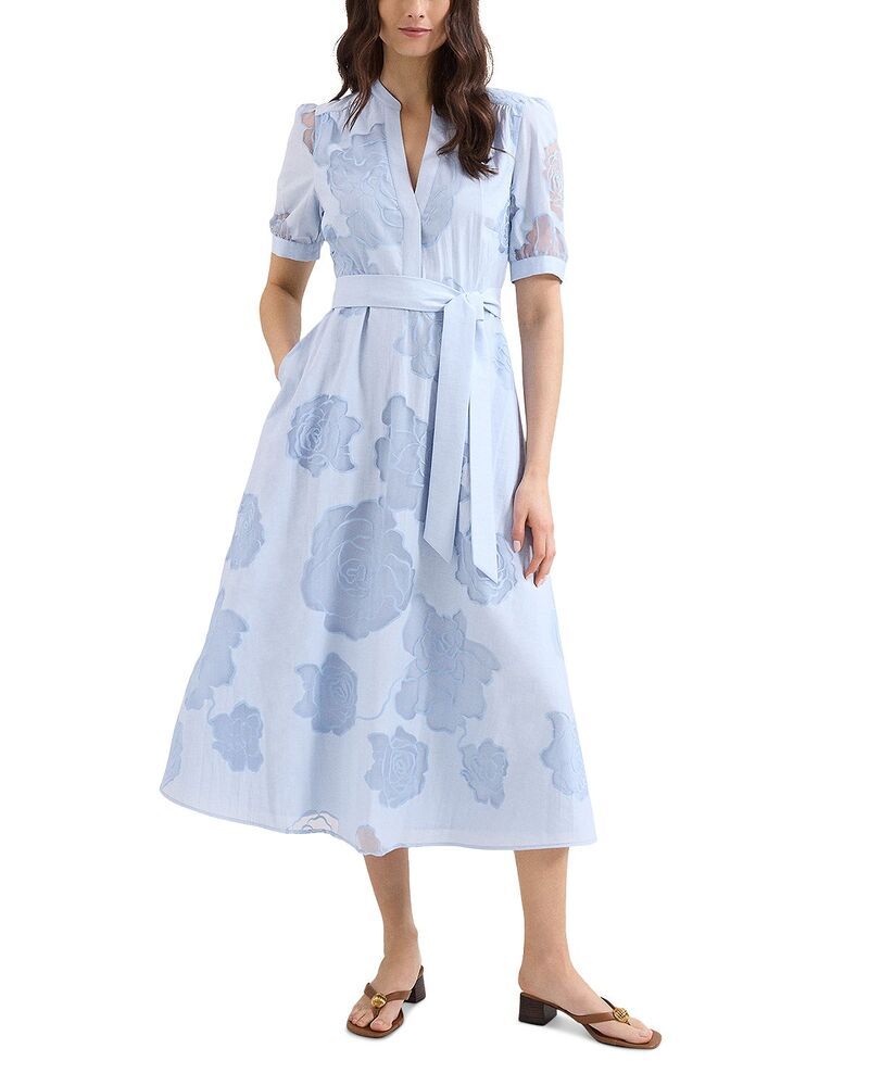 フェイズ・エイト レディース トップス ワンピース フラワー柄 フラワー Phaseight Queenie Blue Floral Swing Dress Blue ブルー