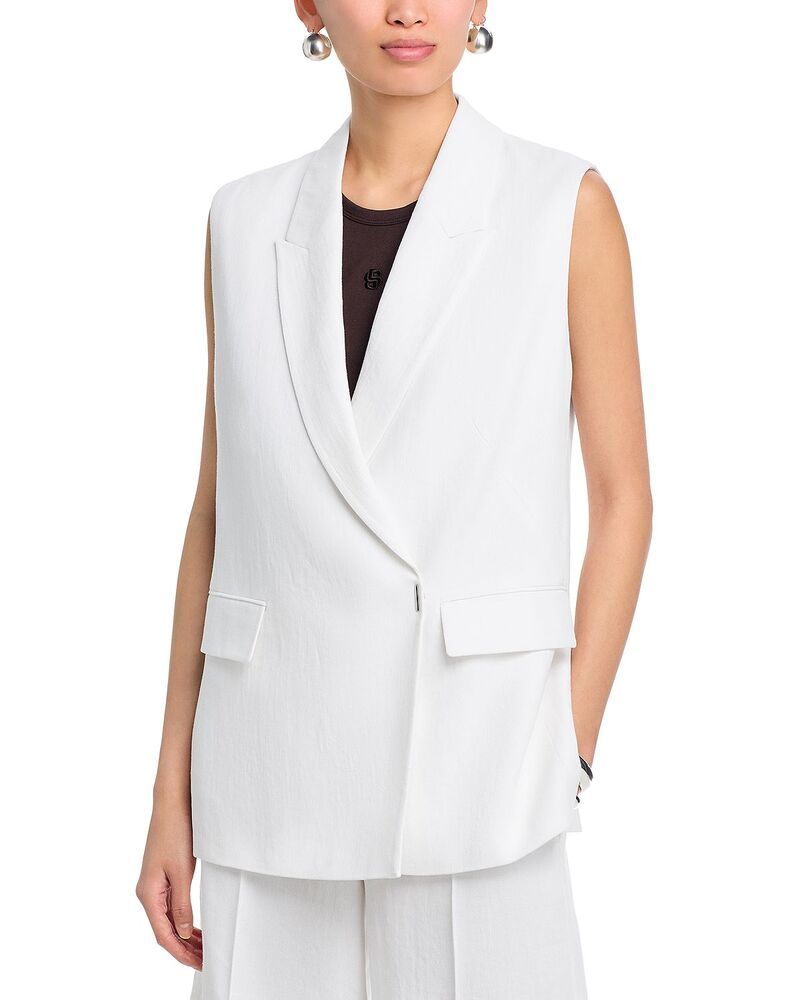 ボス レディース アウター ジャケット・ブルゾン ノースリーブ BOSS Jankania Sleeveless Jacket Exclusive White ホワイト