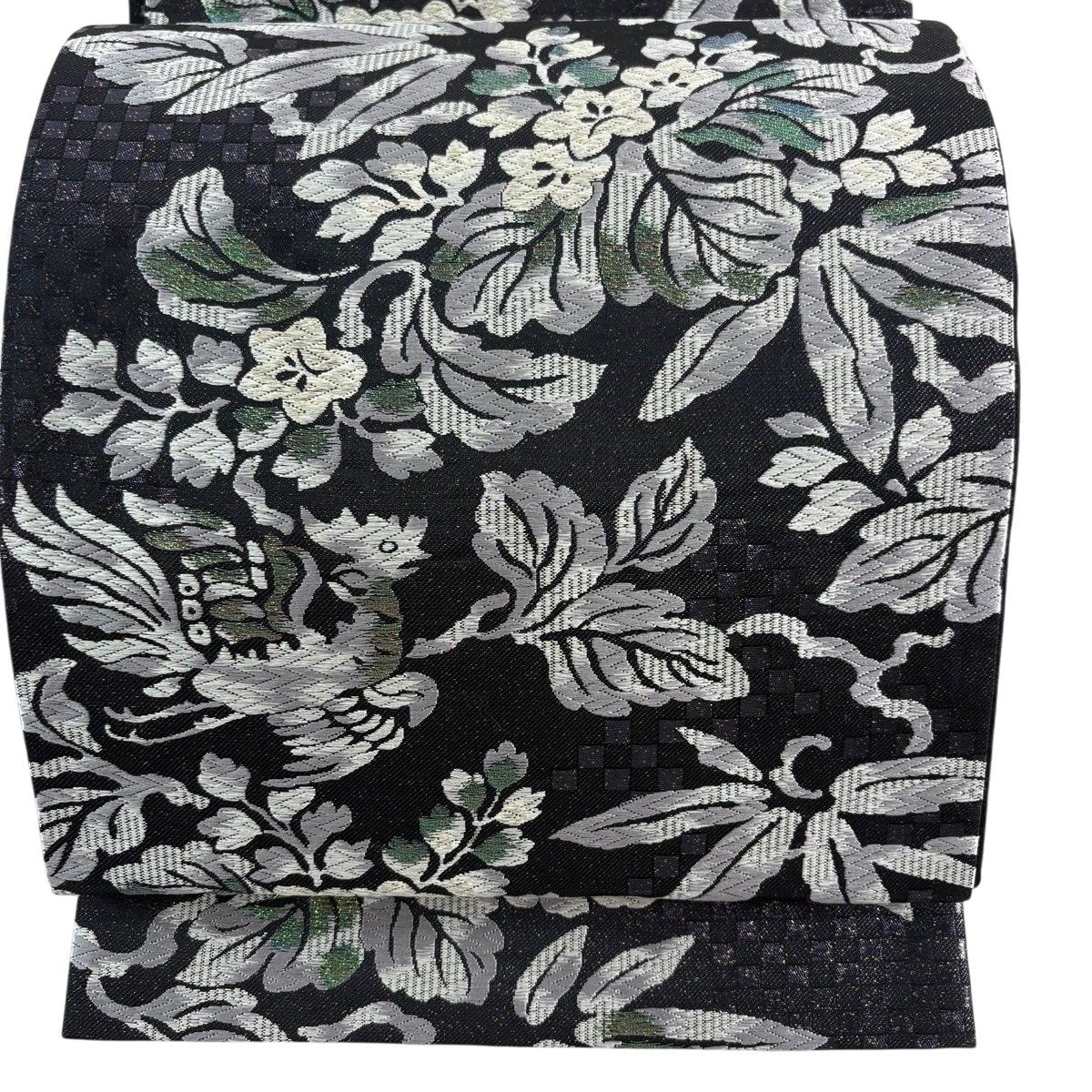 【美品】 袋帯 名品 鳥 桐 唐織 箔 黒 六通 正絹 【中古】 13,104円