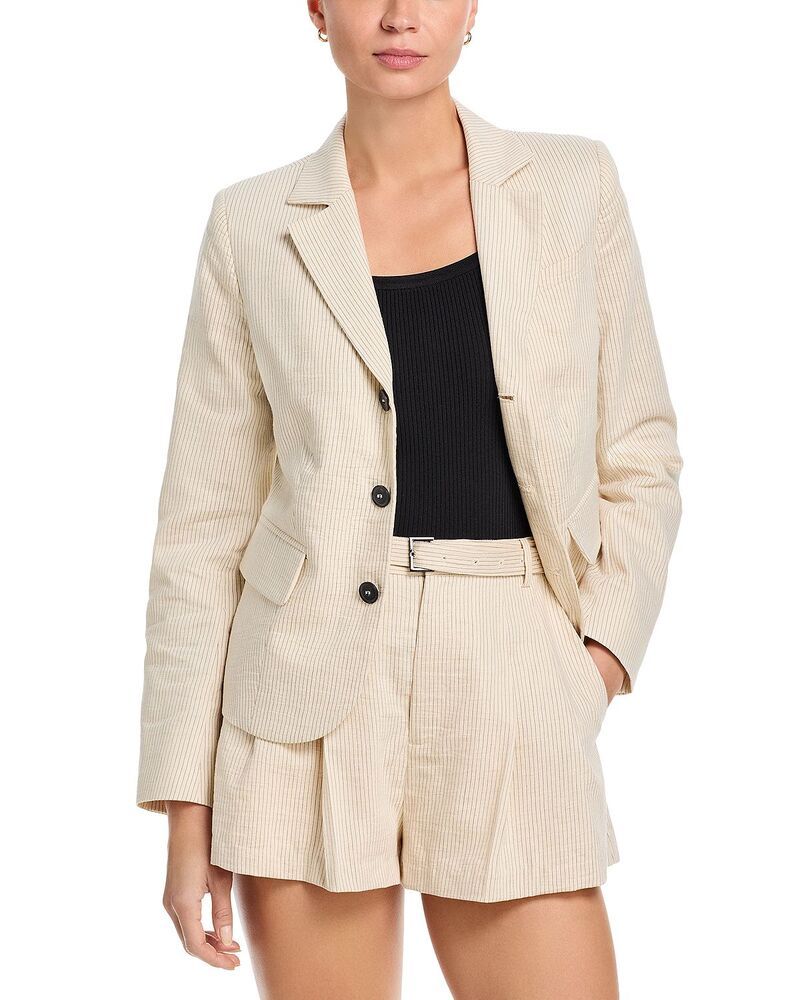 フレーム レディース アウター ジャケット・ブルゾン ブレザー FRAME The Striped Smart Blazer Ecru Multi エクリュ