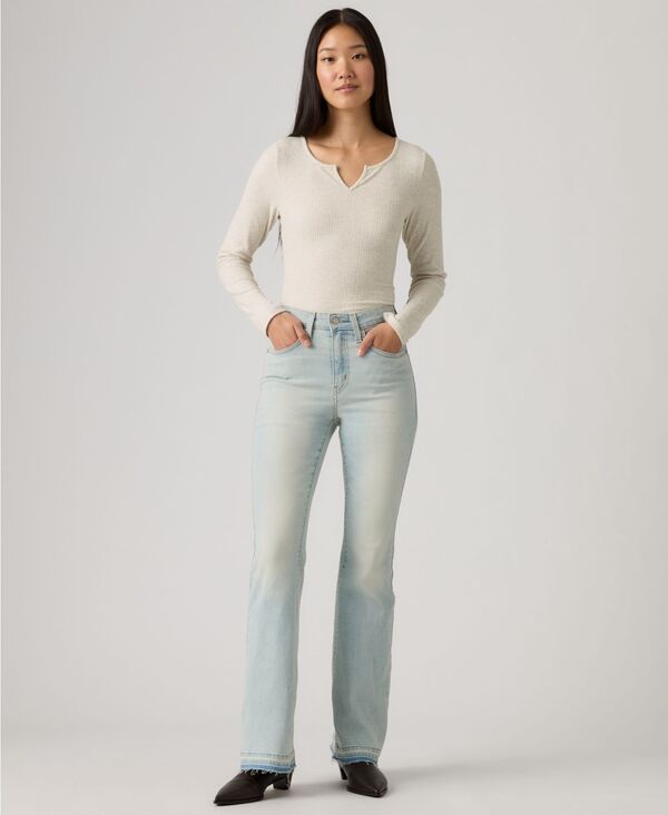 リーバイス レディース ボトムス デニムパンツ スリムフィット ジーンズ Levis Womens 726 HighRise Slim Fit Flare Jeans Give A Pass