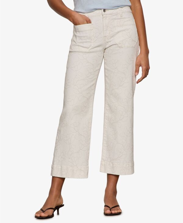 サンクチュアリー レディース ボトムス デニムパンツ ジーンズ Sanctuary Womens The Marine WideLeg Crop Jeans Chalk チョーク