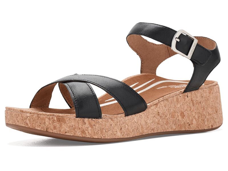 エイトレックス レディース シューズ サンダル プラットフォーム Aetrex Floradjustable Platform Sandals Black ブラック