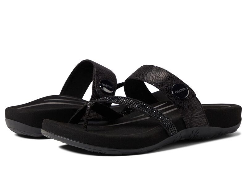 エイトレックス レディース シューズ サンダル Aetrex Izzy Sparkle Black Sparkle ブラック