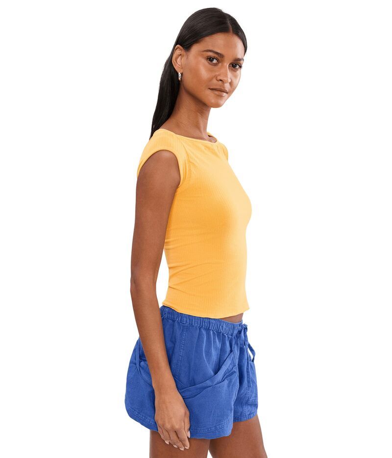 フリーピープル レディース トップス シャツ Free People Soft Seamless Modal Tee Golden Sunset