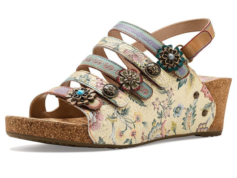 スプリングステップ レディース シューズ ヒール Lartiste By Spring Step Buckleitup Beige Multi ベージュ