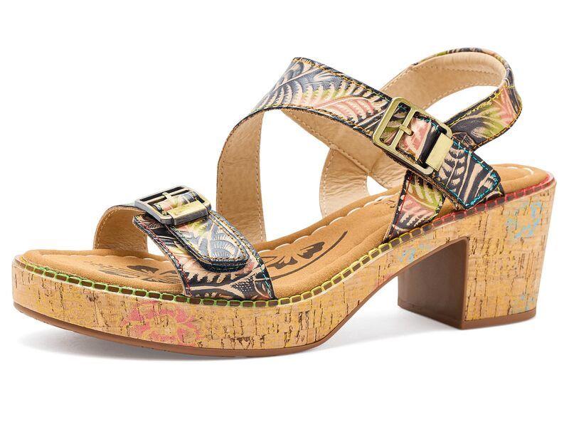 スプリングステップ レディース シューズ ヒール Lartiste By Spring Step Jess Navy Multi ネイビー