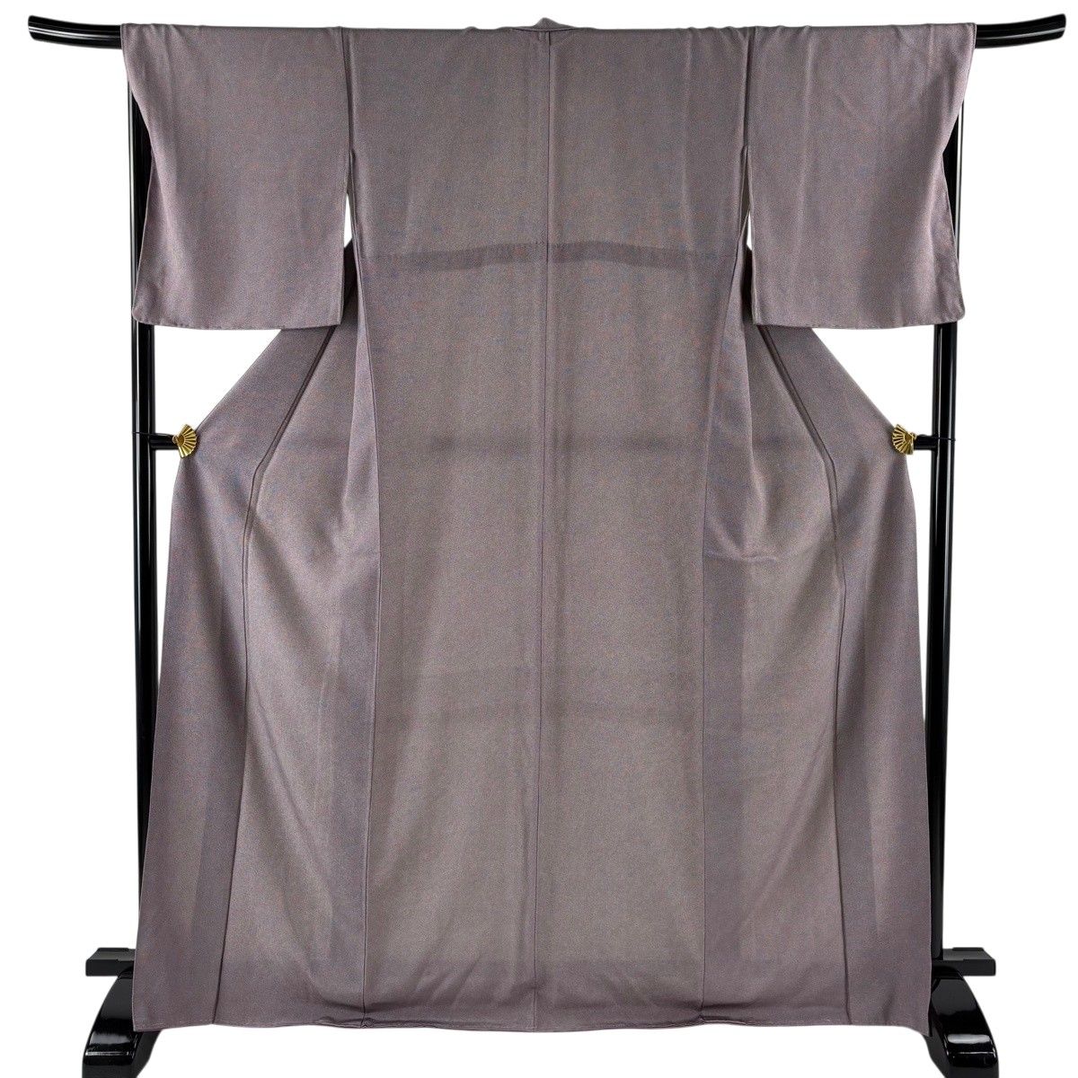【美品】 江戸小紋 身丈170cm 裄丈69cm L 袷 鮫 灰紫 正絹 秀品 【中古】