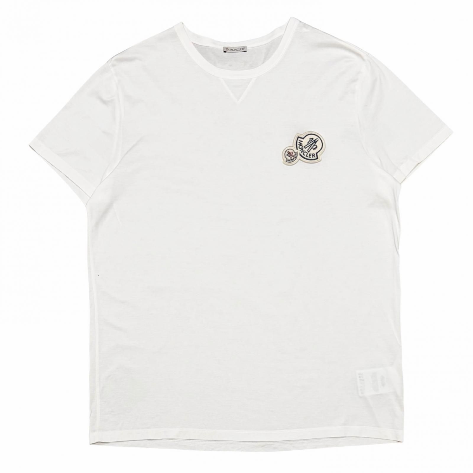 MONCLER/XXL /ホワイト /ダブルワッペンTシャツ /型番 