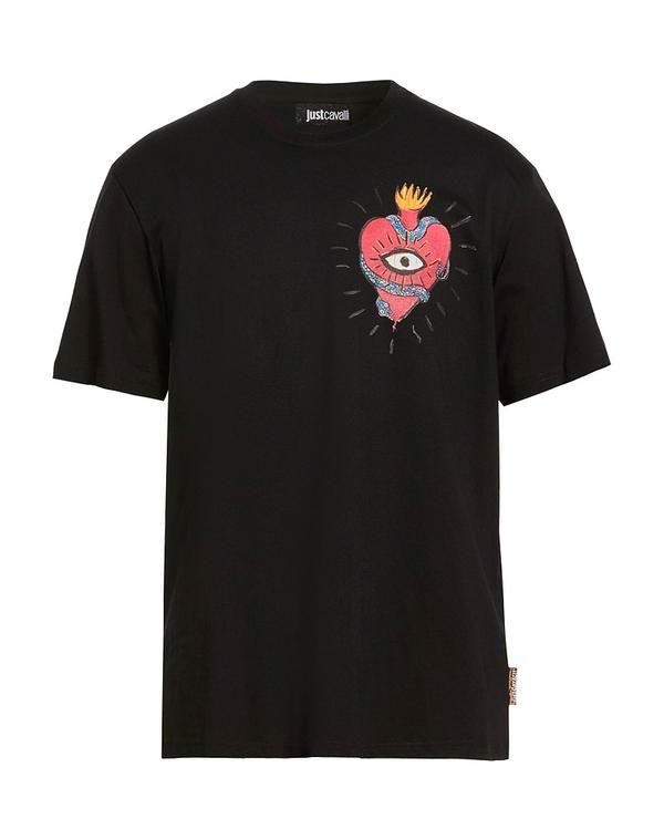 ジャストカバリ メンズ トップス Tシャツ JUST CAVALLI Black ブラック