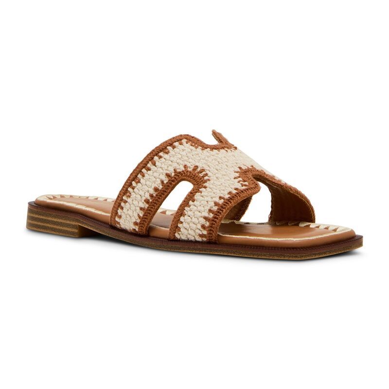 マッデンガール レディース シューズ サンダル madden girl HaileyyCWomens Crochet HBand Flat Sandals Natural Multi マルチカラー