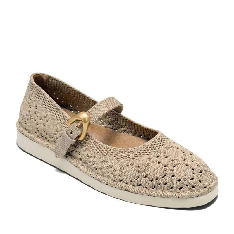 エアロソールズ レディース シューズ サンダル Aerosoles Tamika Womens Mary Jane Flats Woven SlipOn Flats Naturalinen