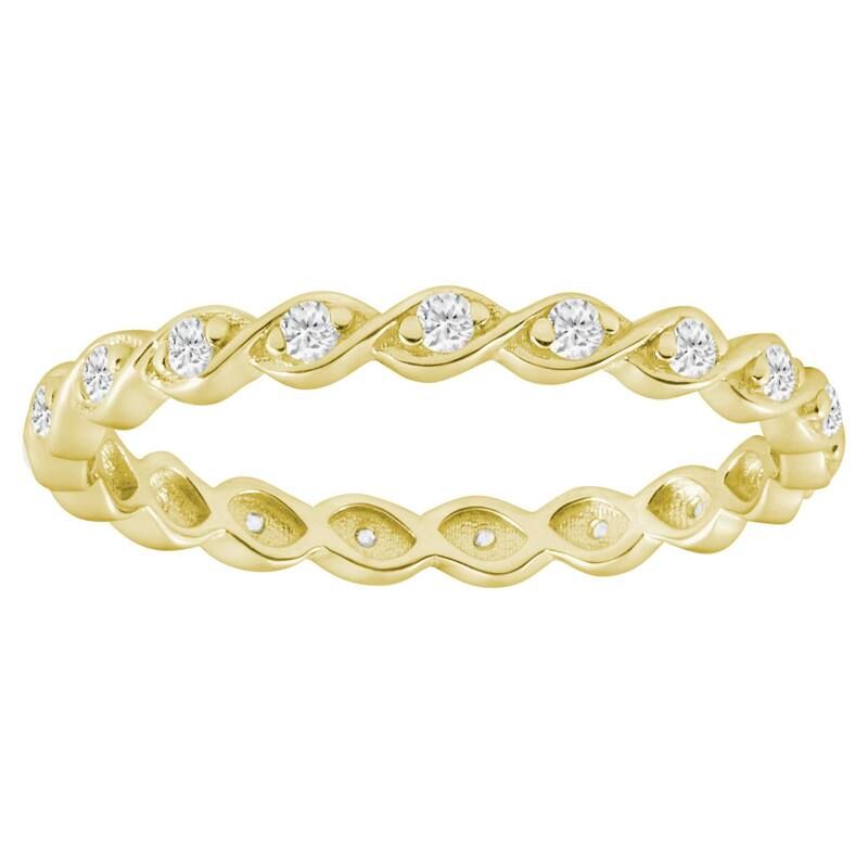 Alyson Layne レディース アクセサリー リング Alyson Layne 10k Gold 18 CaratW Lab Grown Diamond Twist Eternity Band 10k Gold ゴールド