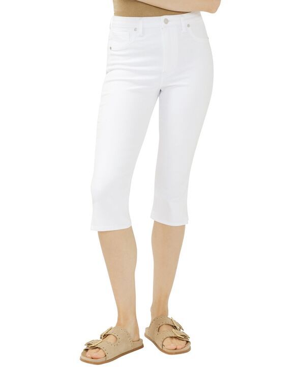 【送料無料】 シルバー ジーンズ レディース デニムパンツ ボトムス Womens Isbister HighRise Luxe Stretch Capri Jeans White