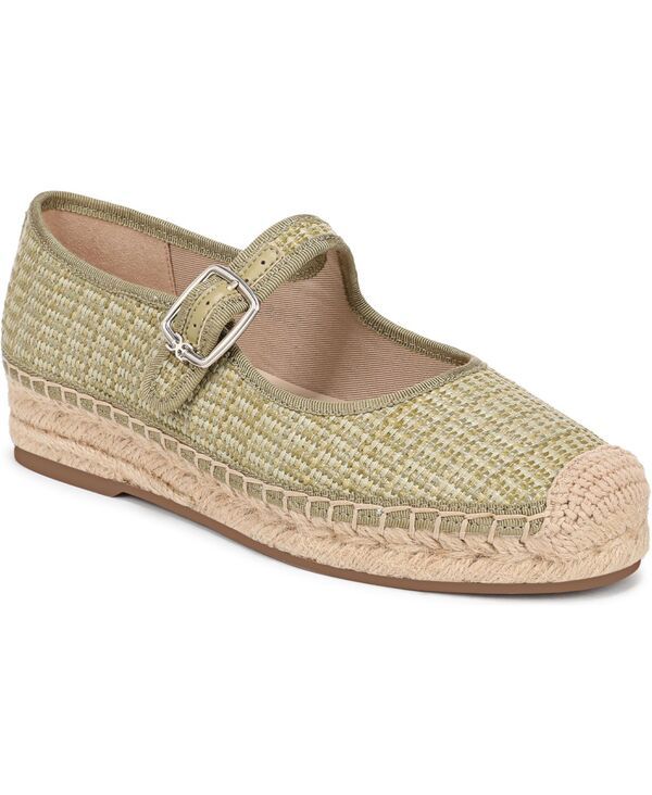 【送料無料】 サムエデルマン レディース パンプス シューズ Womens Mackie Mary Jane Espadrille Flats Washed Sage Raffia