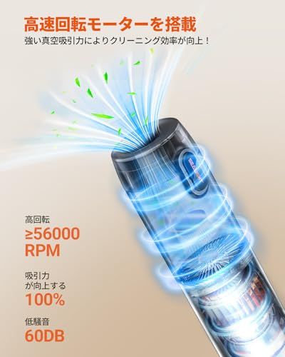SEALIGHT 車用掃除機 ハンディクリーナー コードレス 18000Pa強力吸引 2段階モード 多機能4WAY（吸い込み/吹き出し/空気入れ/空気抜き）Type-C急速充電 最大40分連続使用 軽量500g・低騒音 人気 カークリーナー 3560afcb