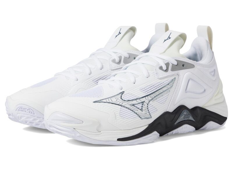 ミズノ メンズ シューズ スニーカー Mizuno Wave Momentum 3 WhiteBlack ホワイト