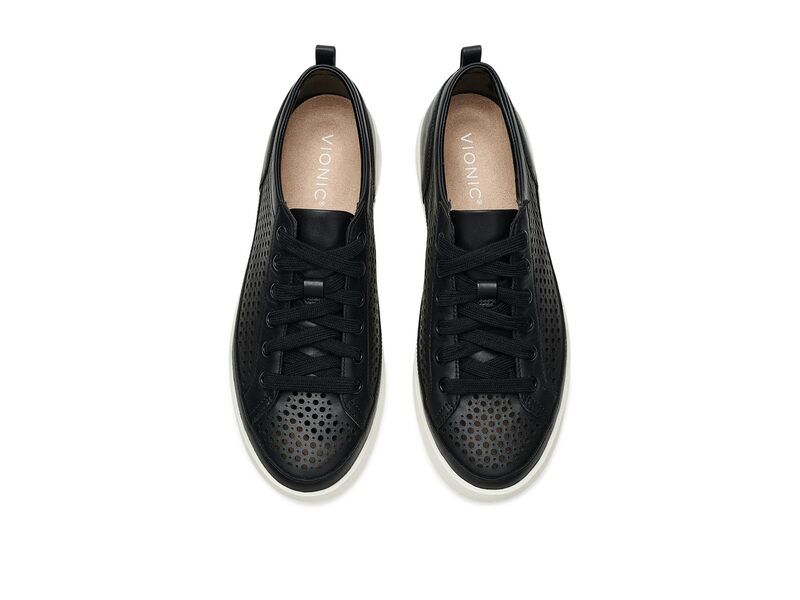 バイオニック レディース シューズ スニーカー VIONIC Winny Perf Black Leather ブラック