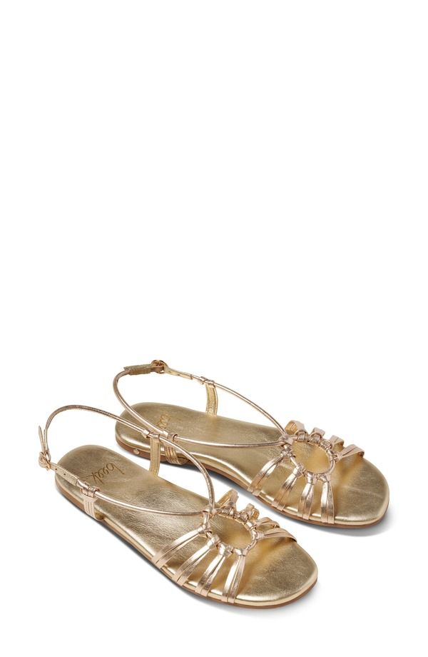 ビーク レディース シューズ サンダル Beek Livia Slingback Sandal Gold ゴールド