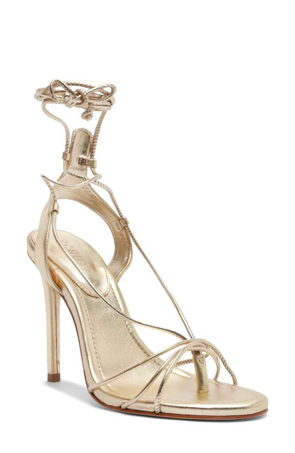 シュッツ レディース シューズ ヒール サンダル アンクル Schutz Demetriankle Strap Stiletto Sandal Platina