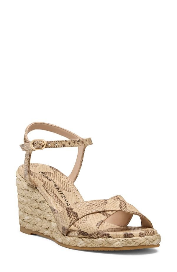 スチュアート ワイツマン レディース シューズ サンダル アンクル Stuart Weitzman Daynankle Strap Wedge Sandal Adobe Natural