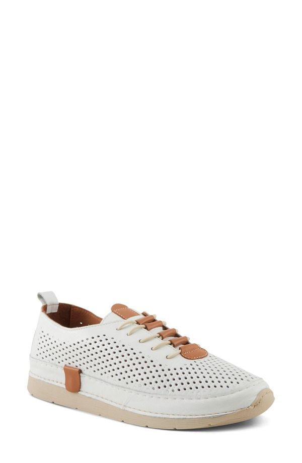 スプリングステップ レディース シューズ スニーカー Spring Step Breen Perforated Sneaker White ホワイト