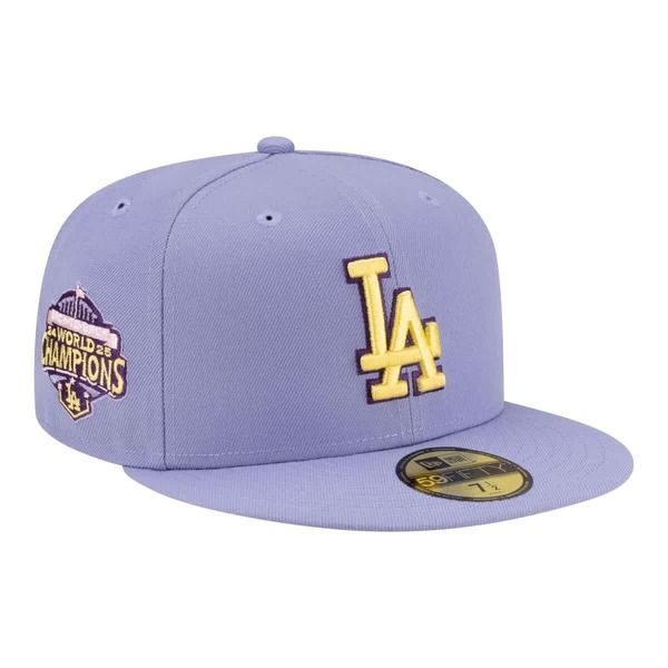 ニューエラ メンズ アクセサリー 帽子 Mens New Era Light Purple Los Angeles Dodgers Lavender Bloom 59FIFTY Fitted Hat Light Purple パープル