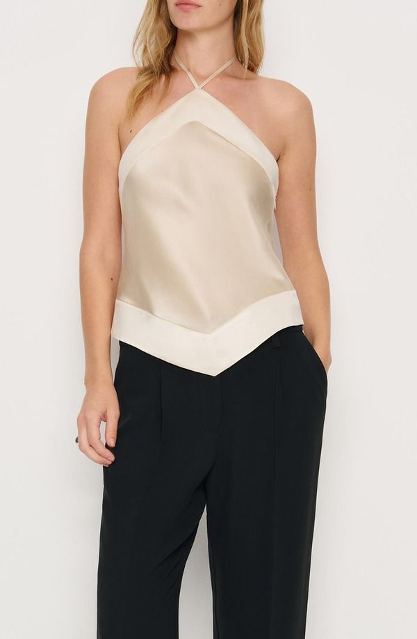 リフォーメーション レディース トップス シャツ シルク ホルター Reformation Jillian Halter Silk Top Almond