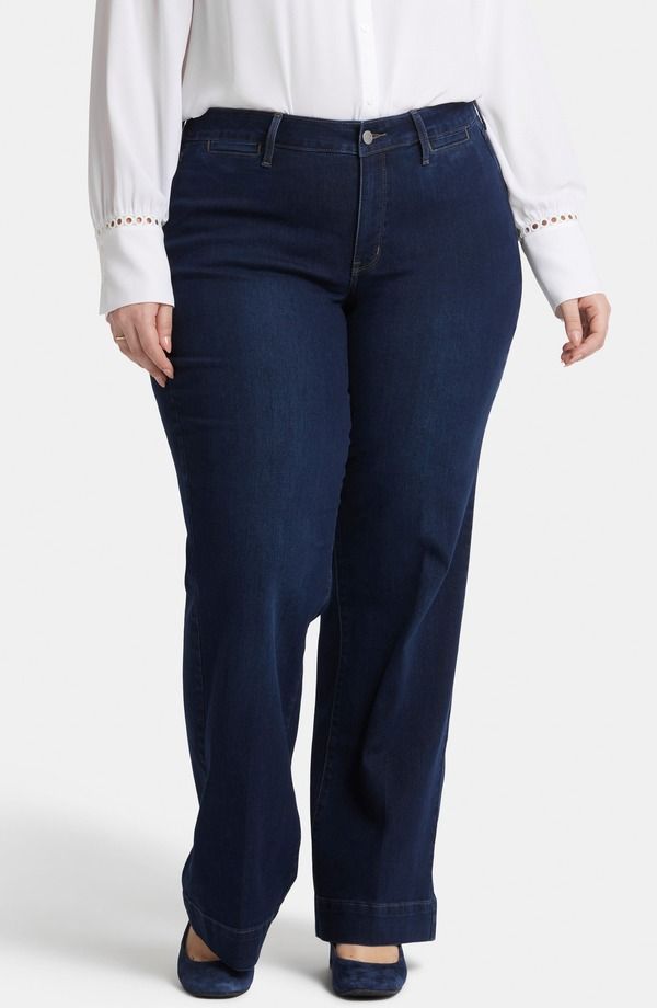 エヌワイディージェイ レディース ボトムス デニムパンツ ワイドレッグ ジーンズ NYDJ Teresa Wide Leg Trouser Jeans Burbank Wash