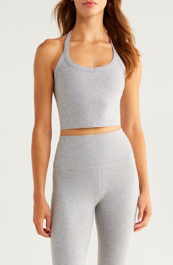 ビヨンドヨガ レディース トップス シャツ Beyond Yoga Space Dye On the Up Crop Tank Silver Mist シルバー