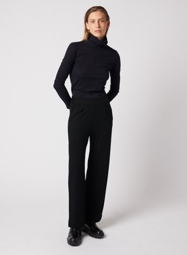 マジェスティック レディース トップス シャツ タートルネック Majestic Filaturesoftouch Long Sleeve Turtleneck Noir