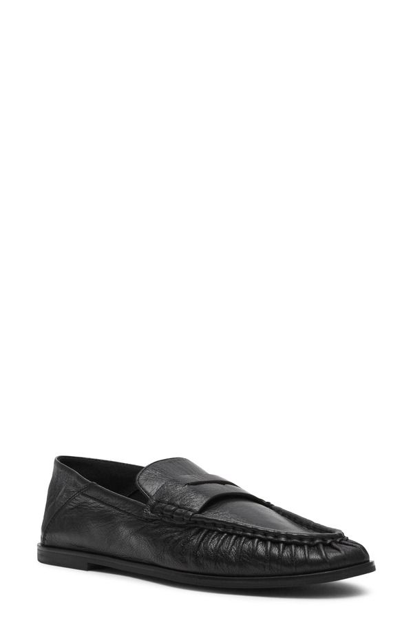 スティーブ マデン レディース シューズ スリッポン・ローファー Steve Madden Stewart Convertible Penny Loafer Black Leather ブラック