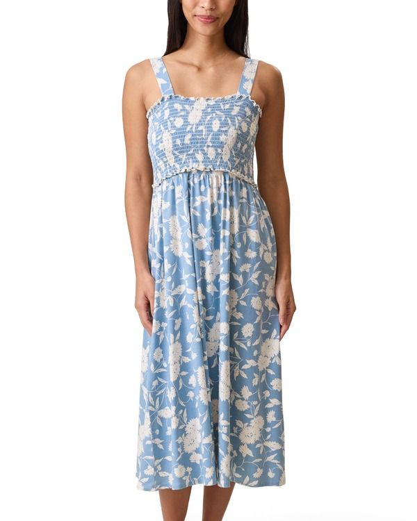 キンドリッド ブレイブリー レディース トップス ワンピース シャーリング マタニティ Kindred Bravely Sienna Smocked Maternity Nursing Dress French Blue ブルー