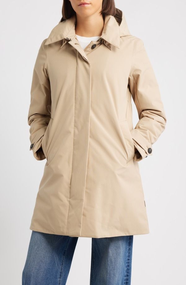セイブ ザ ダック レディース アウター ジャケット・ブルゾン フーデッドジャケット Save The Duck Embie Wateresistant Hooded Jacket Stardust Beige ベージュ