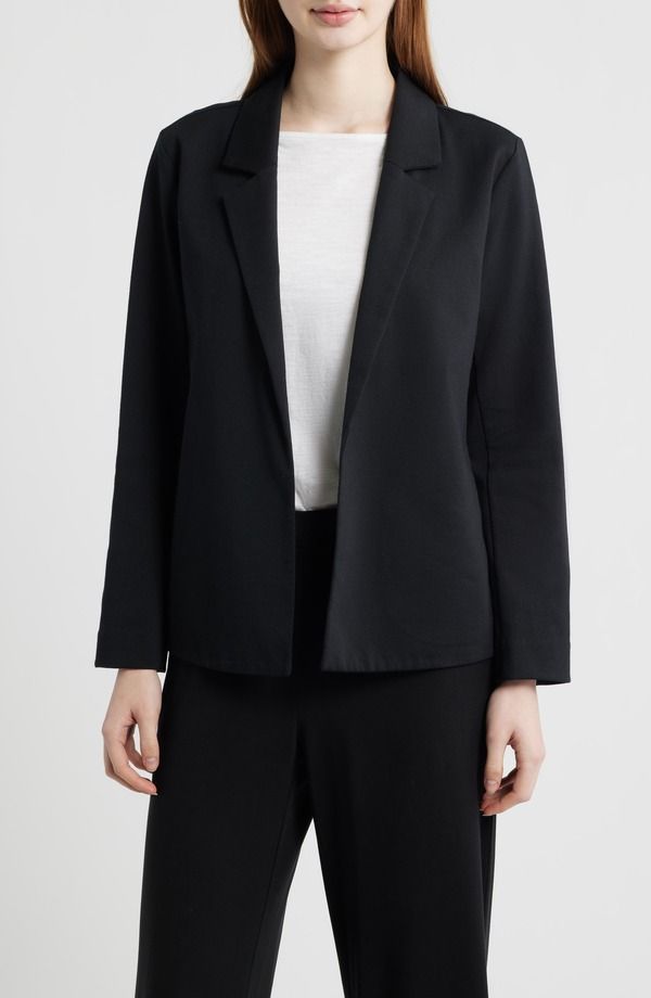 エイリーンフィッシャー レディース アウター ジャケット・ブルゾン ブレザー Eileen Fisher Open Front Blazer Black ブラック 44,070円