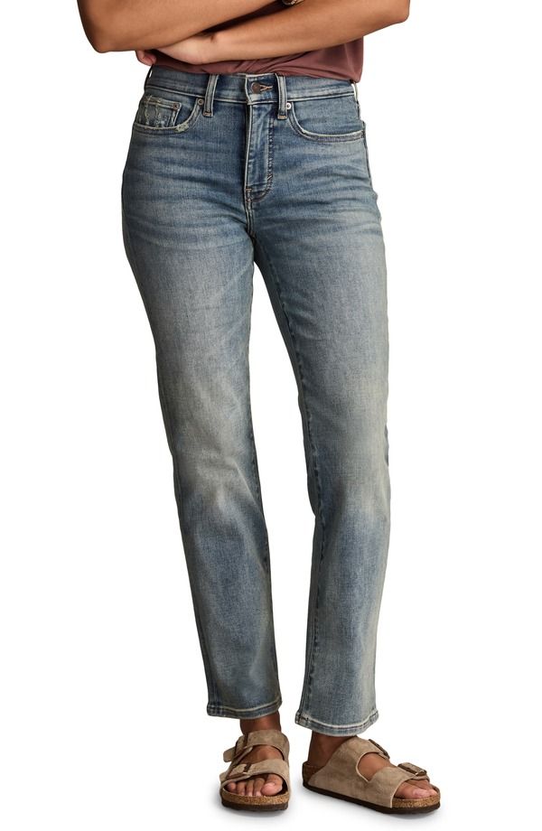 ラッキーブランド レディース ボトムス デニムパンツ ストレート ジーンズ Lucky Brand Zoe Straight Leg Jeans Antigravity Wash