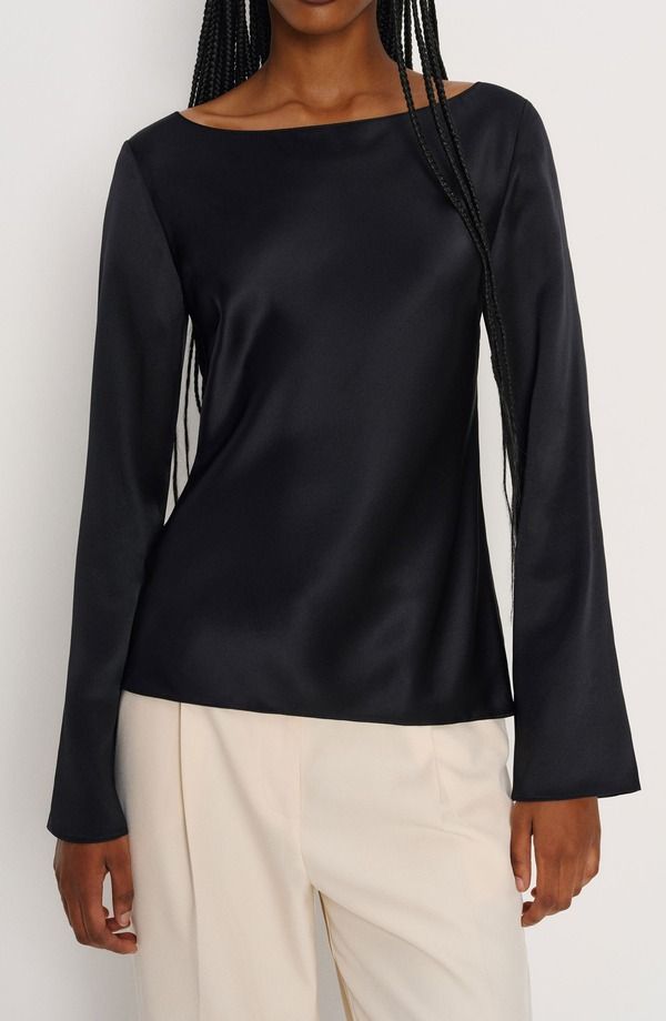リフォーメーション レディース トップス シャツ シルク Reformation Marlow Silk Top Black ブラック