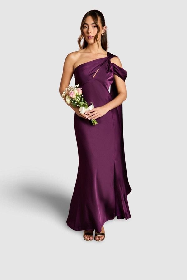 コースト レディース トップス ワンピース サテン マキシ Coast Satin Fishtail Maxi Dress Grape グレープ
