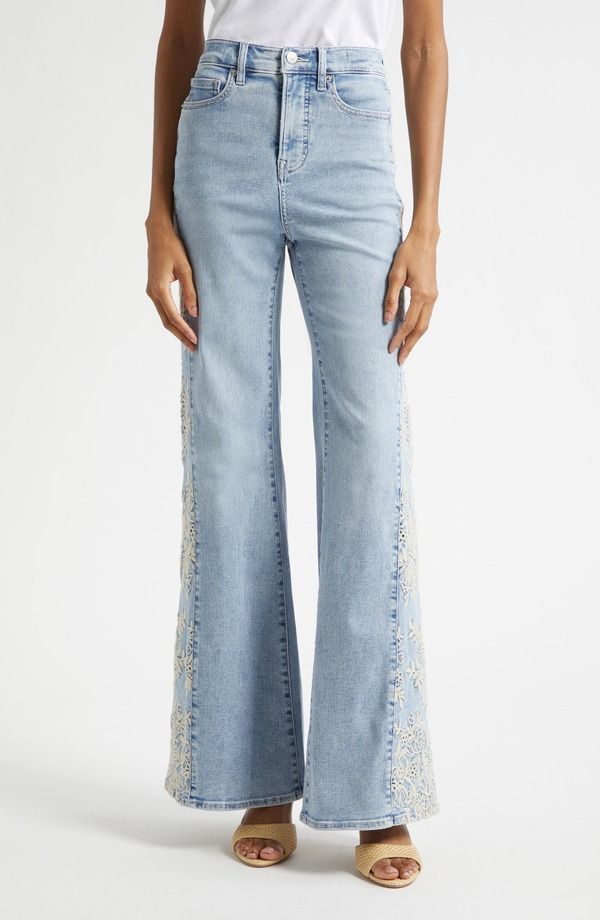 ヴェロニカ ベアード レディース ボトムス デニムパンツ フレア ジーンズ Veronica Beard Joplin High Rise Wide Flare Leg Jeansilverwood Moon