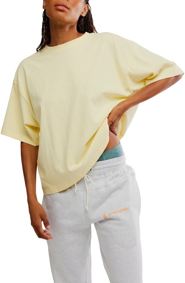 フリーピープル レディース トップス シャツ コットン Free People FP Movementackle Cotton TShirt Sunlit Yellow イエロー の商品写真