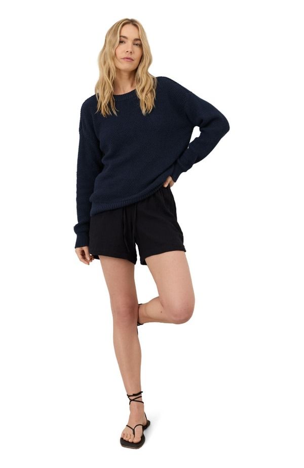 パクト レディース ボトムス ハーフパンツ・ショーツ ショートパンツ コットン Pact Organicotton Coastal Double Gauze Shorts Jet Black ブラック