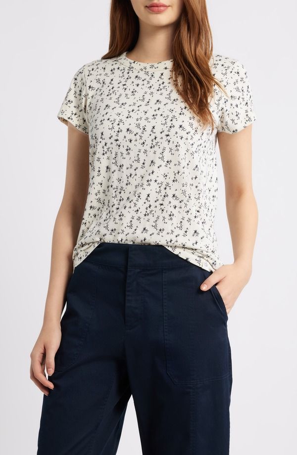 ラグアンドボーン レディース トップス シャツ rag bone All Over Stars TShirt Ivory Multi アイボリー
