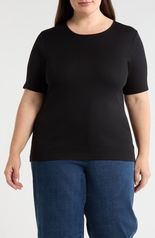 エイリーンフィッシャー レディース トップス シャツ コットン Eileen Fisher Organicotton Top Black ブラック