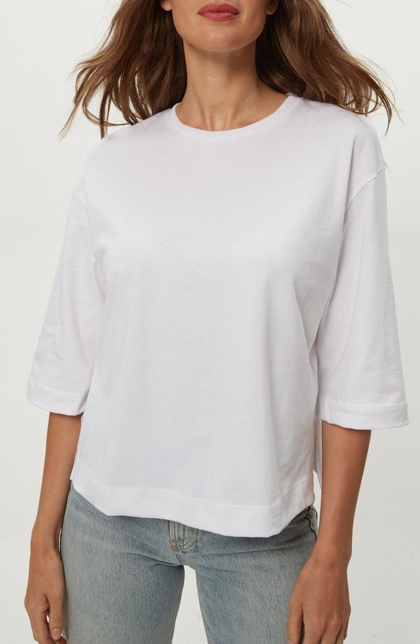 マイケルスターズ レディース トップス シャツ Michael Starsharona Straight Sleeve TShirt White ホワイト