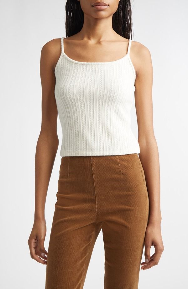 ヴェロニカ ベアード レディース トップス シャツ ニット Veronica Beard Brodier Knit Camisolecru エクリュ