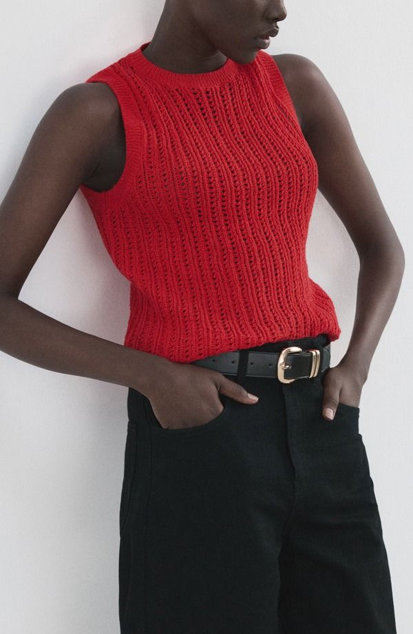 マンゴ レディース トップス シャツ MANGO Sitop Red レッド