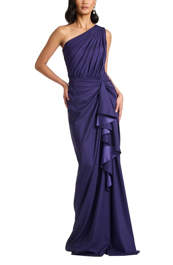 タダシショージ レディース トップス ワンピース フリル ワンショルダー Tadashi Shoji OneShoulder Side Ruffle Gown Horizon